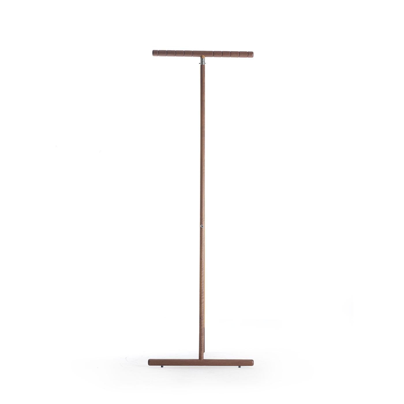 Modern Spalla Solid Wood Hanger, Walnut in Hand-Made Natural Finish, Contemporary For Sale