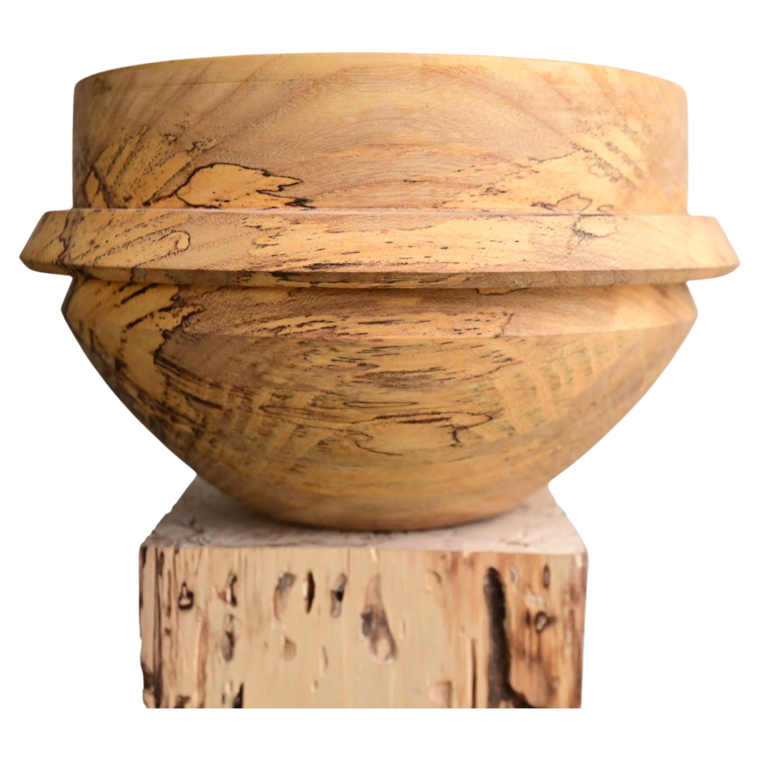 Spalted Hackberry Wood Bowl For Sale