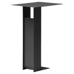 Table d'appoint Span, métal fait main, look minimal et moderne en noir