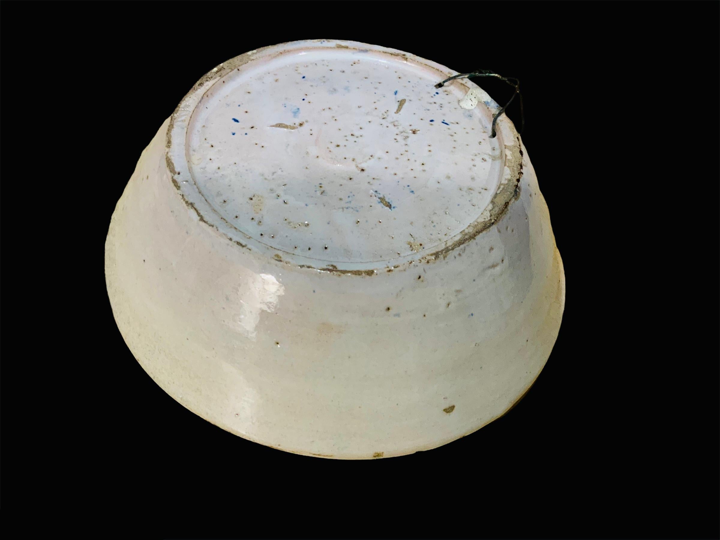 Spaniard Fajalauza Style Ceramic Bowl For Sale 3