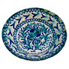 Antique Spaniard Fajalauza Style Ceramic Bowl