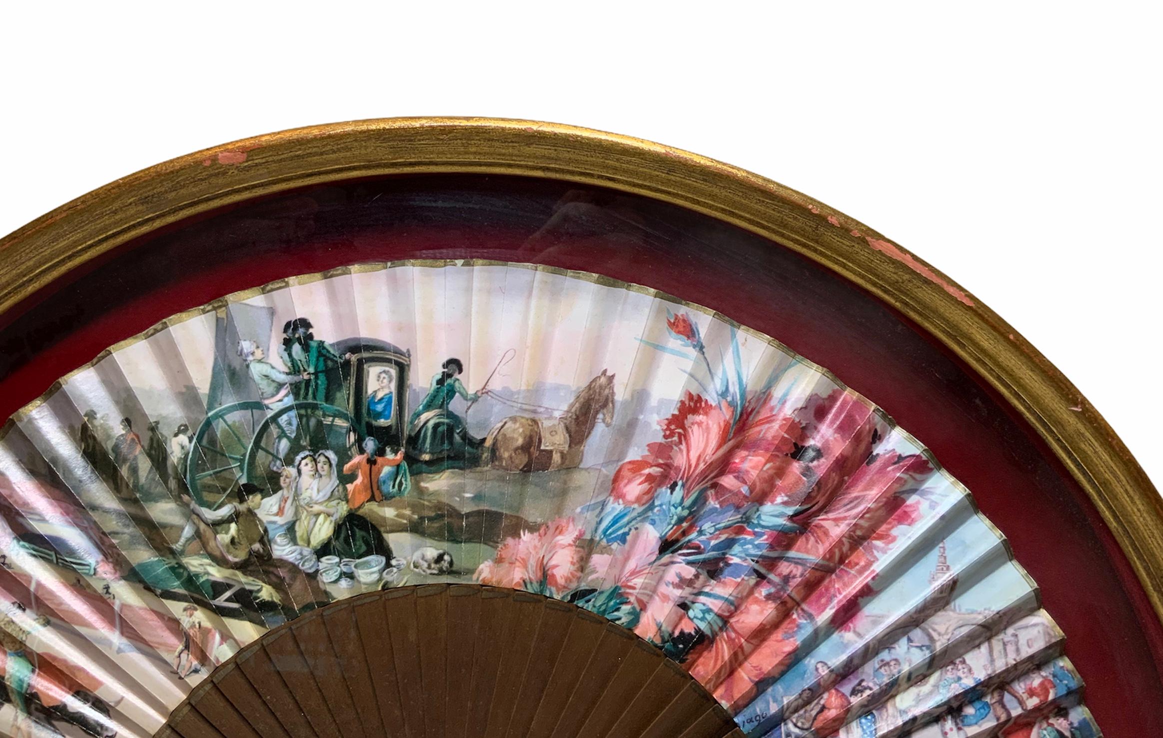 Spanier Fan Shadow Box (20. Jahrhundert) im Angebot