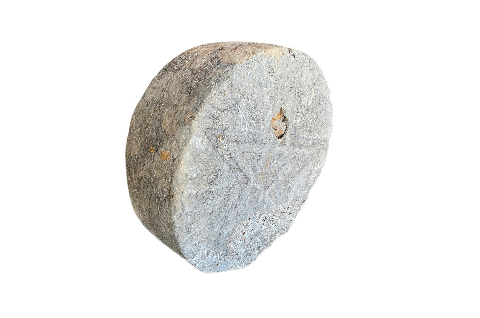 Spanish 14th Century Stone Disc For Sale 2