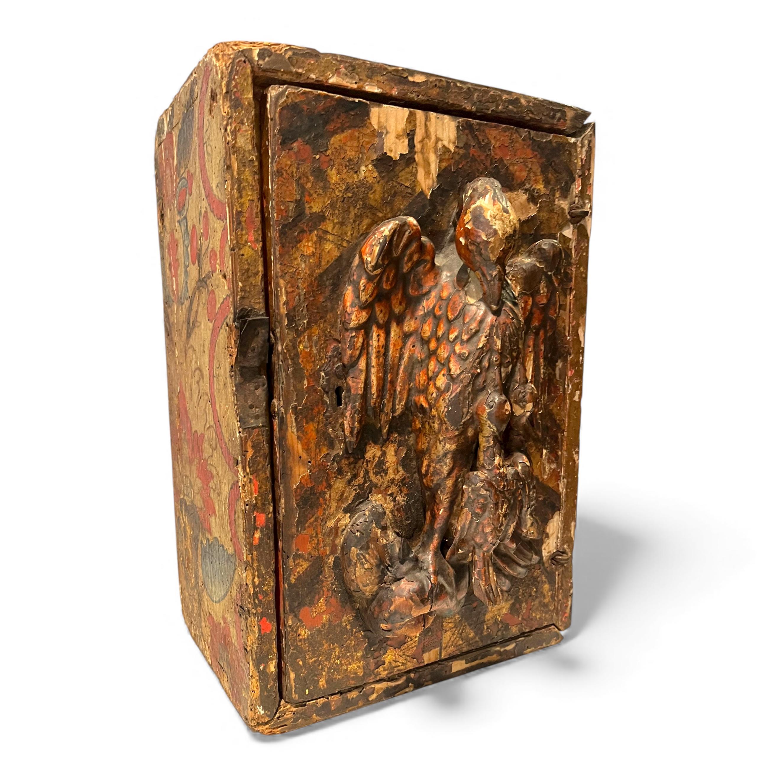 Tabernacle en bois de la Renaissance espagnole du C.I.C., Le Pélican dans sa piété. en vente 1