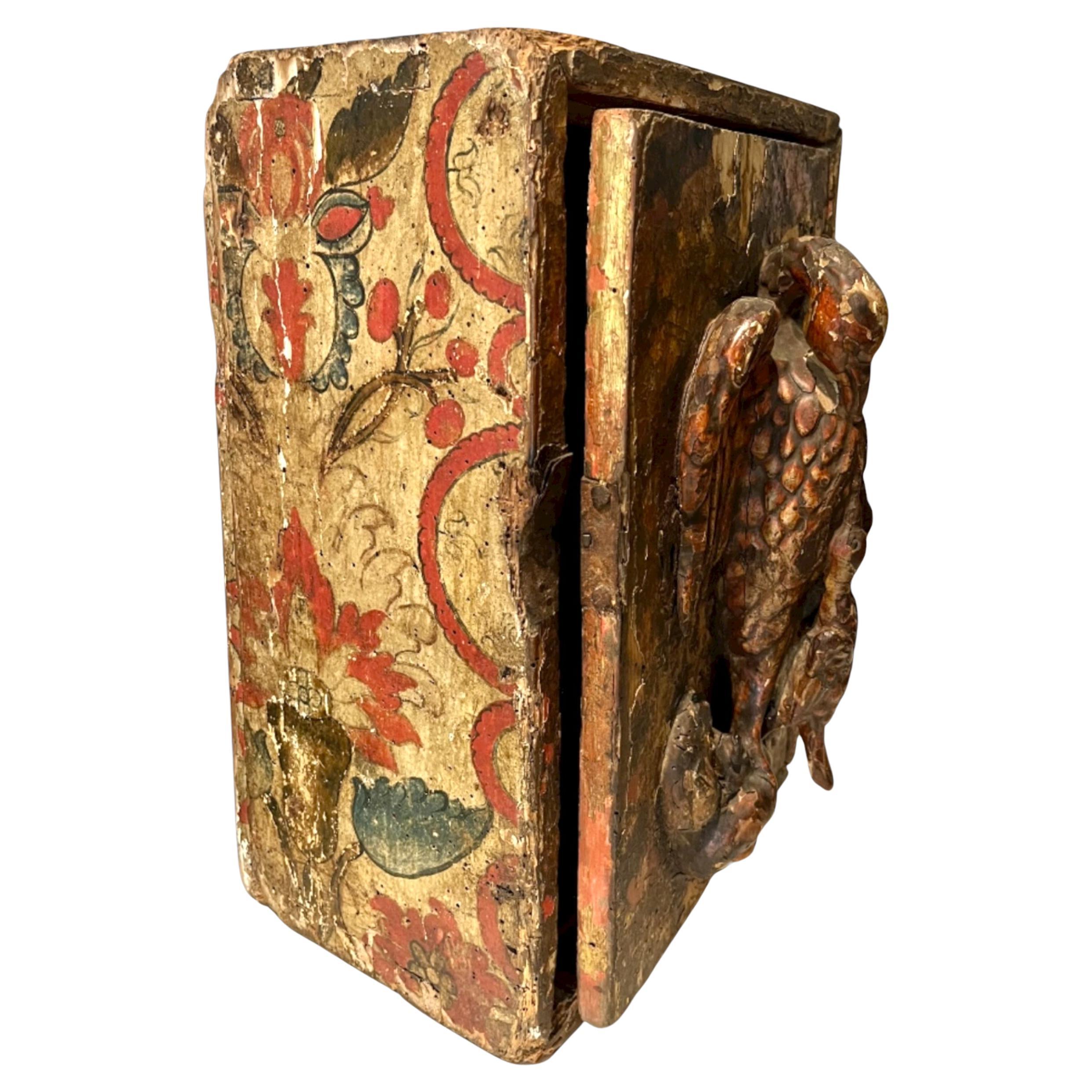 Tabernacle en bois de la Renaissance espagnole du C.I.C., Le Pélican dans sa piété. en vente