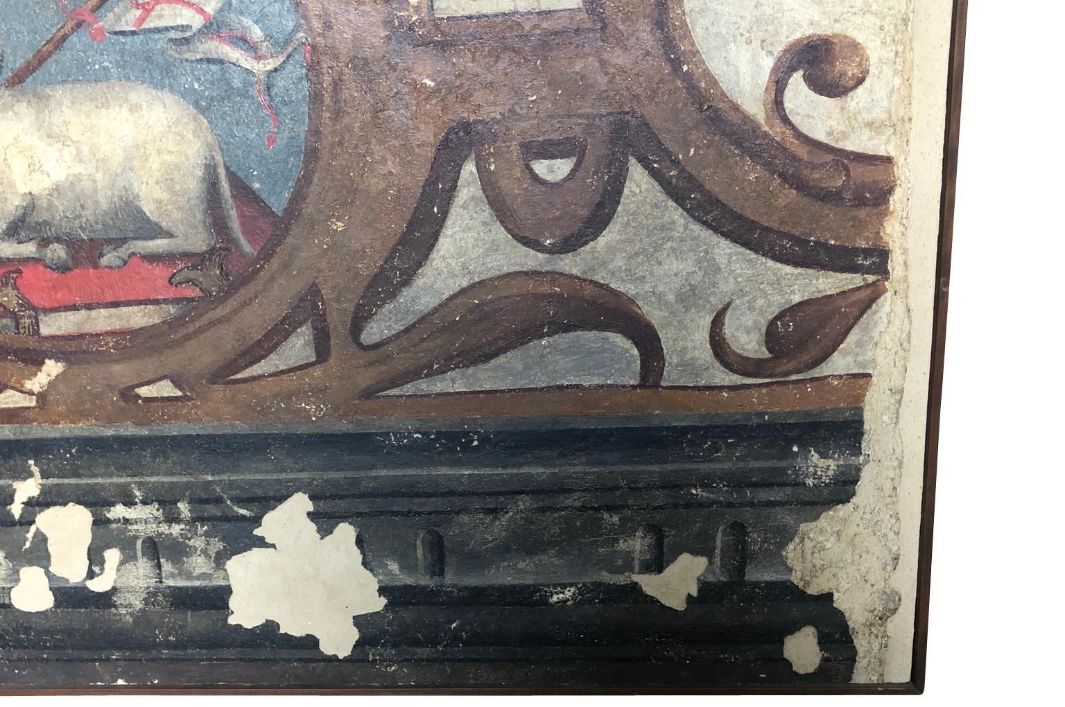 Spanish 16th Century Fresco Fragment In Good Condition In Atlanta, GA