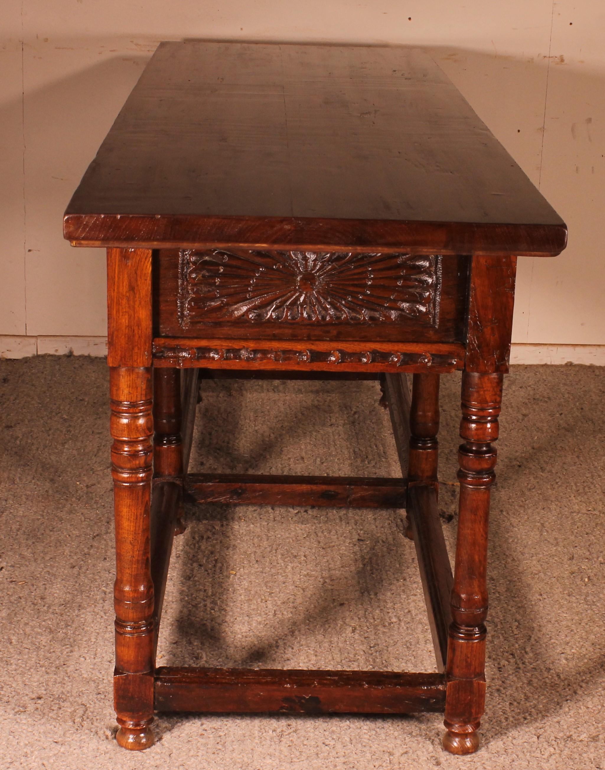 Spanish 17 Century Console With 6 Feet For Sale 2