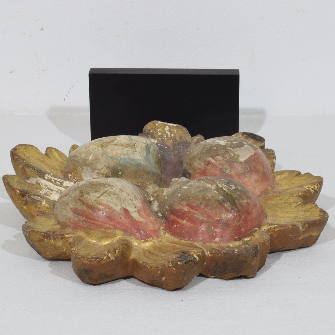 Ornement baroque espagnol du 17e-18e siècle en bois doré en vente 5