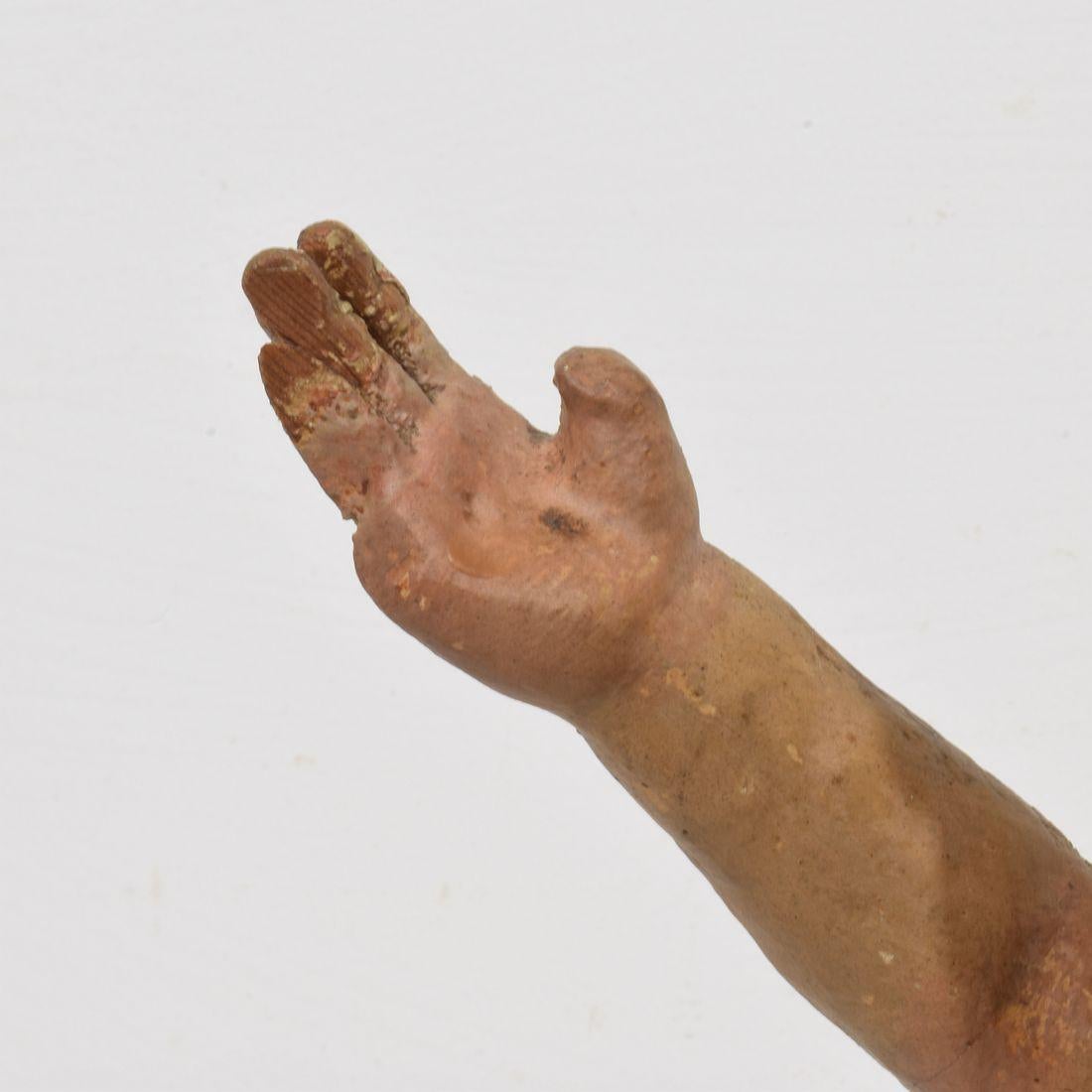 Angelo barocco spagnolo del XVII/XVIII secolo intagliato a mano in legno in vendita 10