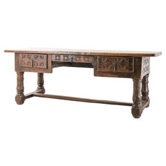 Spanish 17th Century Carved Desk