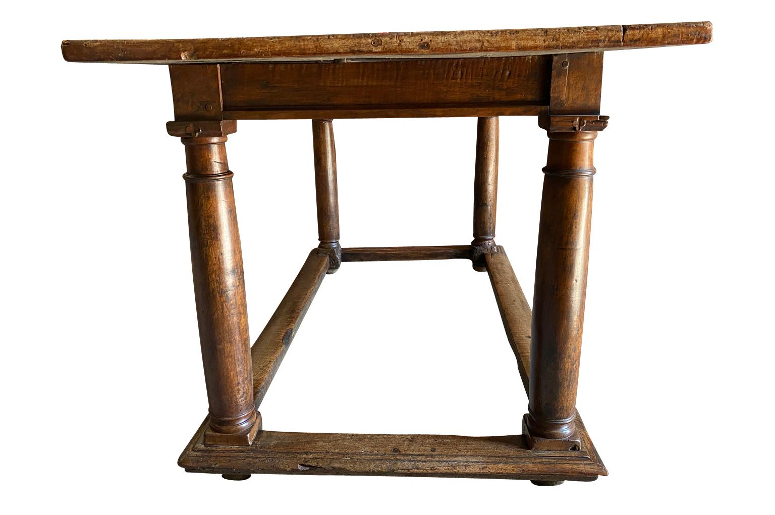 Walnut Spanish 17th Century Console, Center Table For Sale