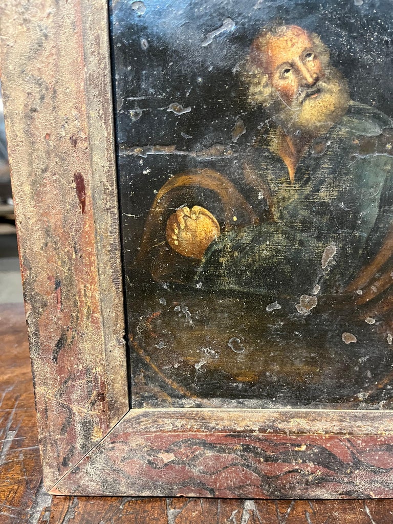 18th Century and Earlier Spanish 17th Century Oil on Copper Painting For Sale