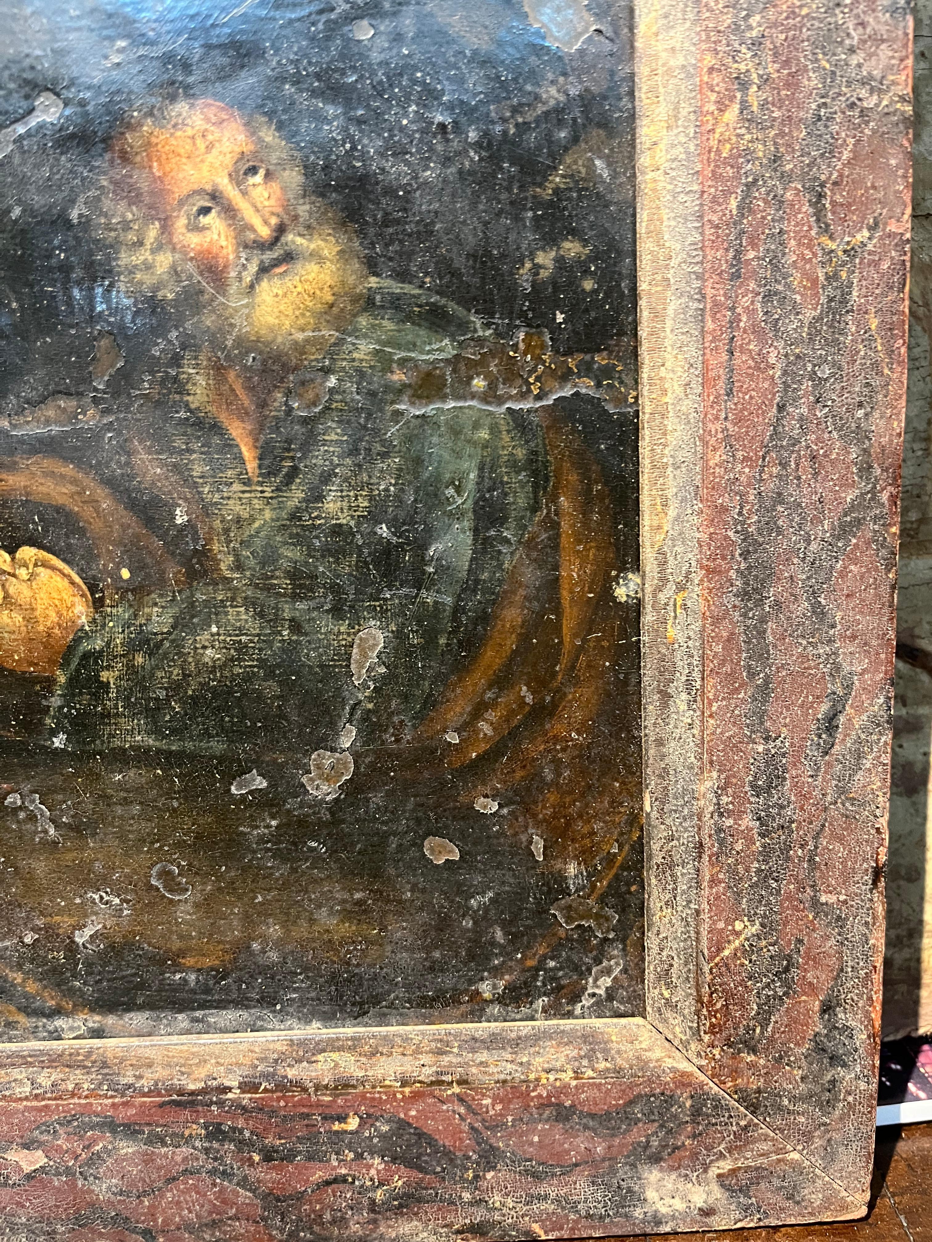 Pintura española al óleo sobre cobre del siglo XVII Español en venta