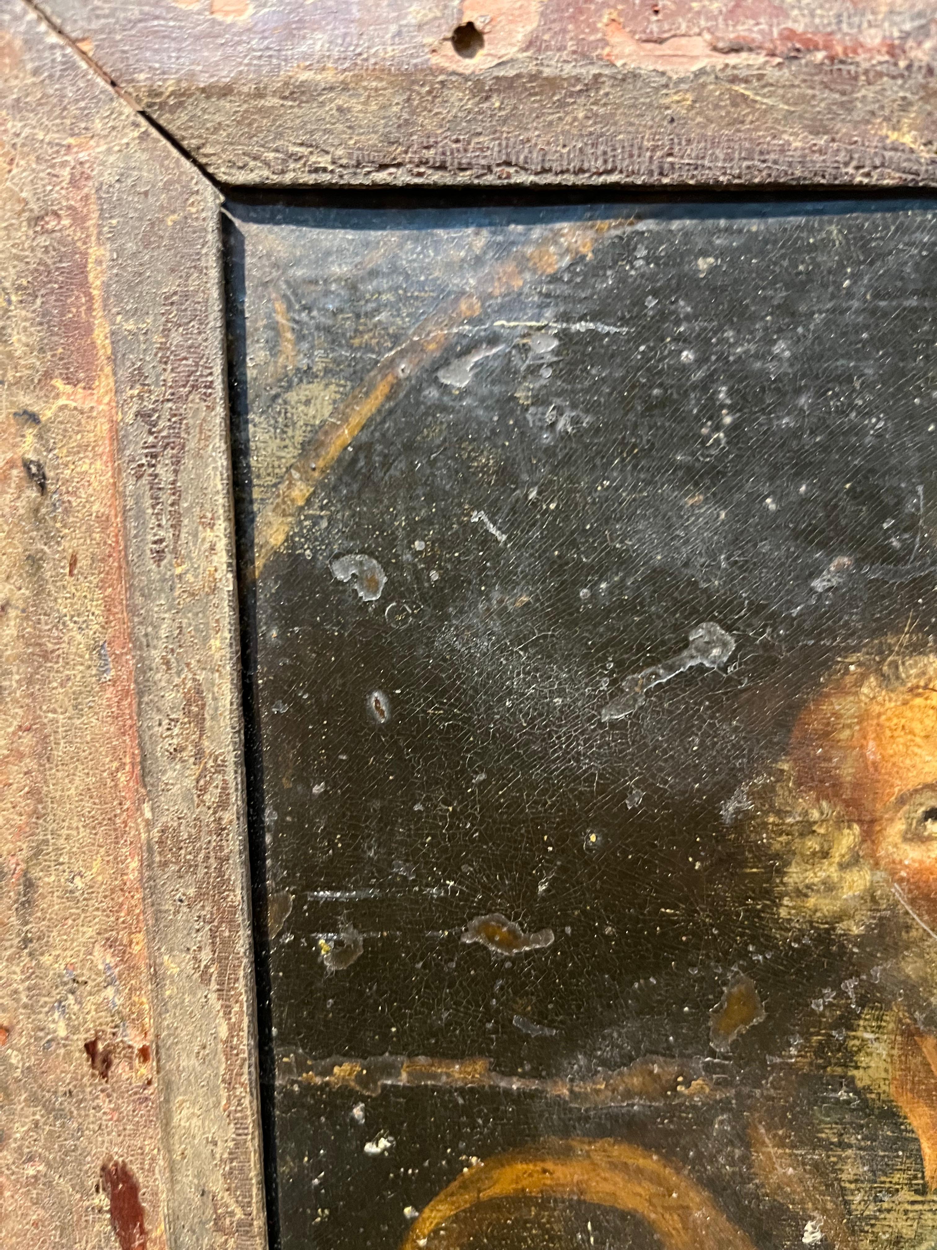 Spanish 17th Century Oil on Copper Painting In Good Condition For Sale In Atlanta, GA