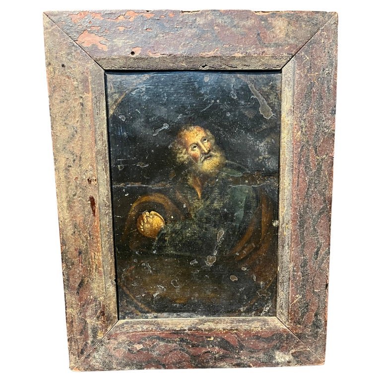 Spanish 17th Century Oil on Copper Painting For Sale