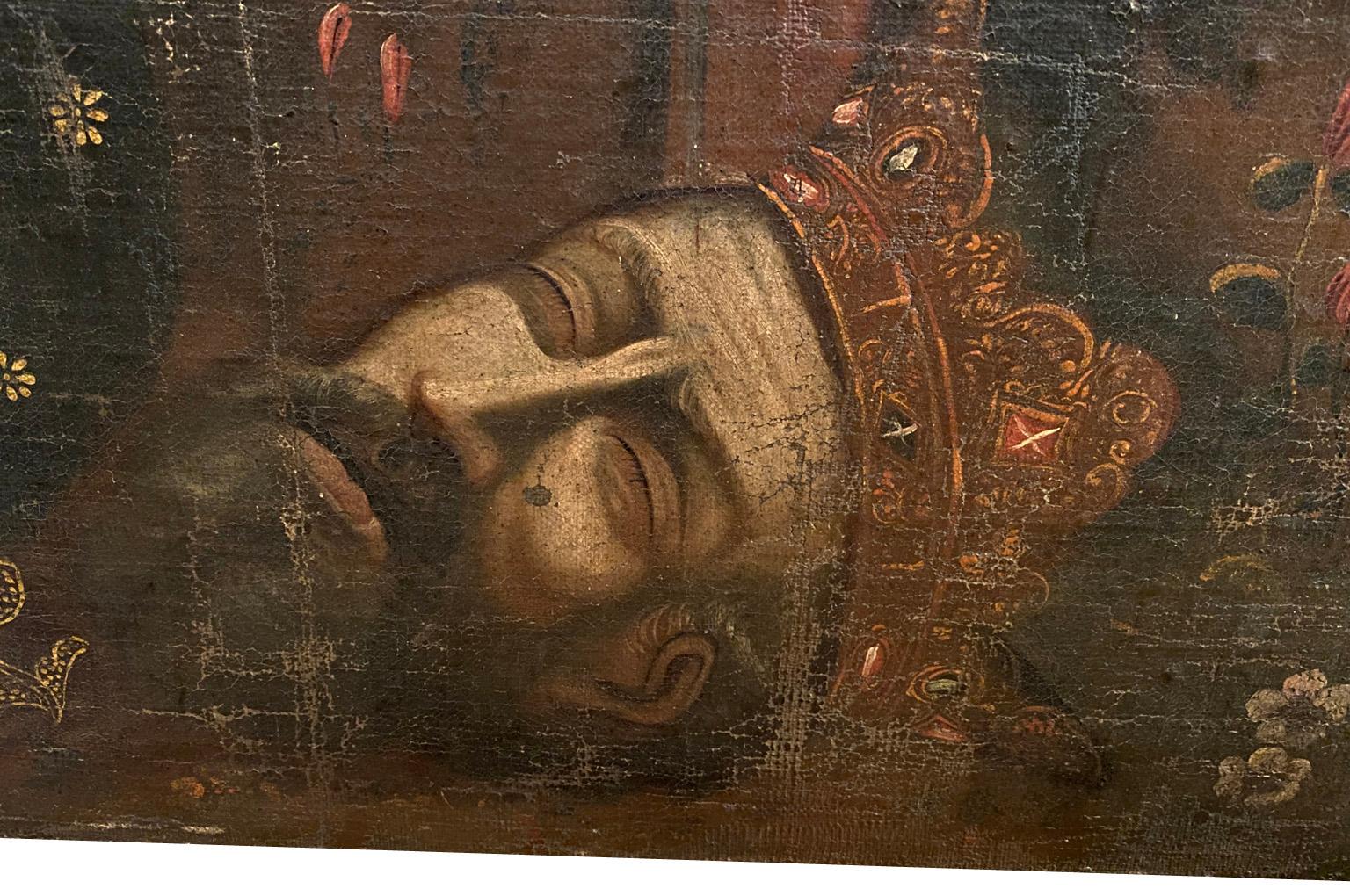 Spanish 17th Century Oil Painting For Sale 8