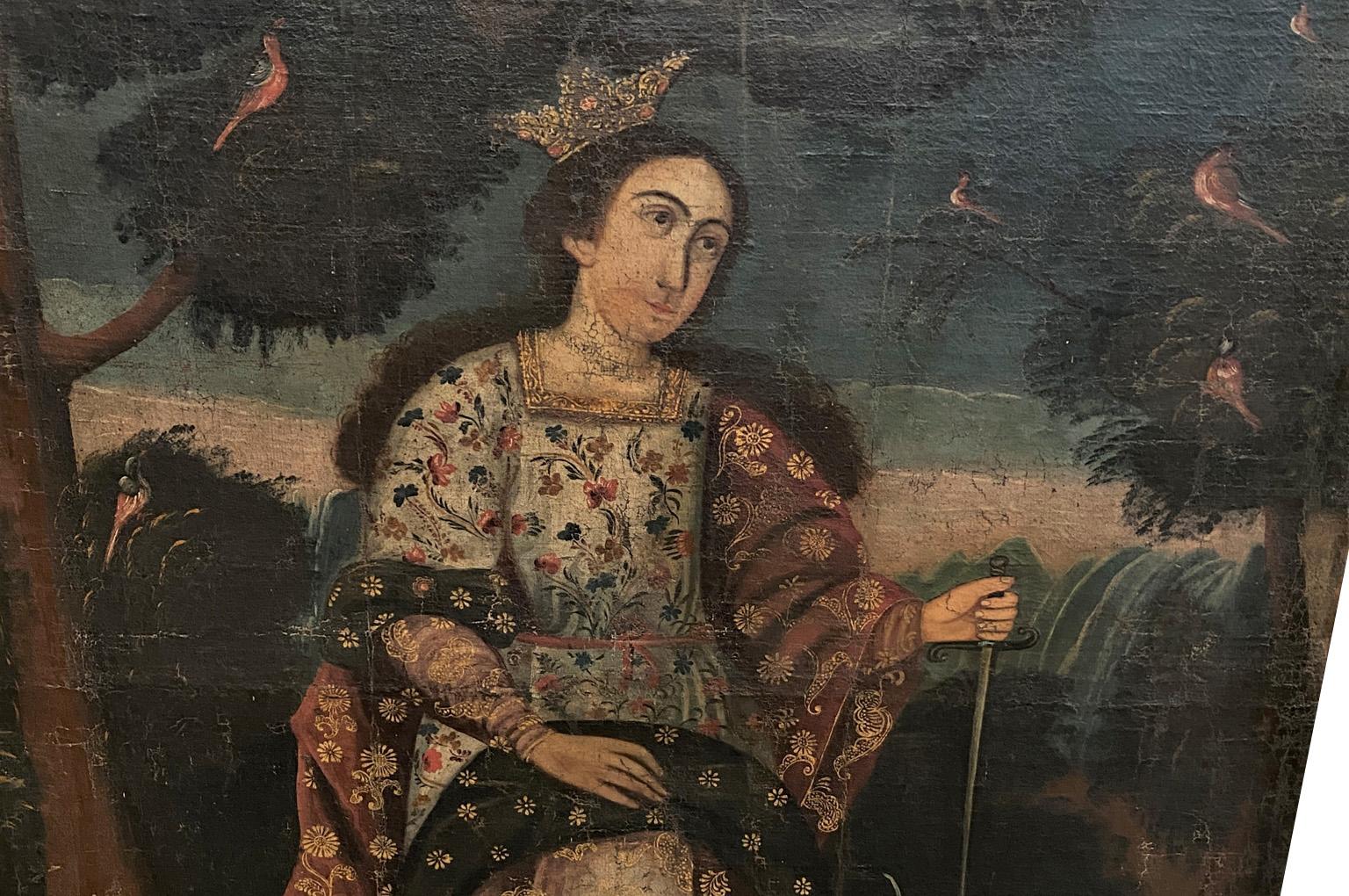 18th Century and Earlier Spanish 17th Century Oil Painting For Sale