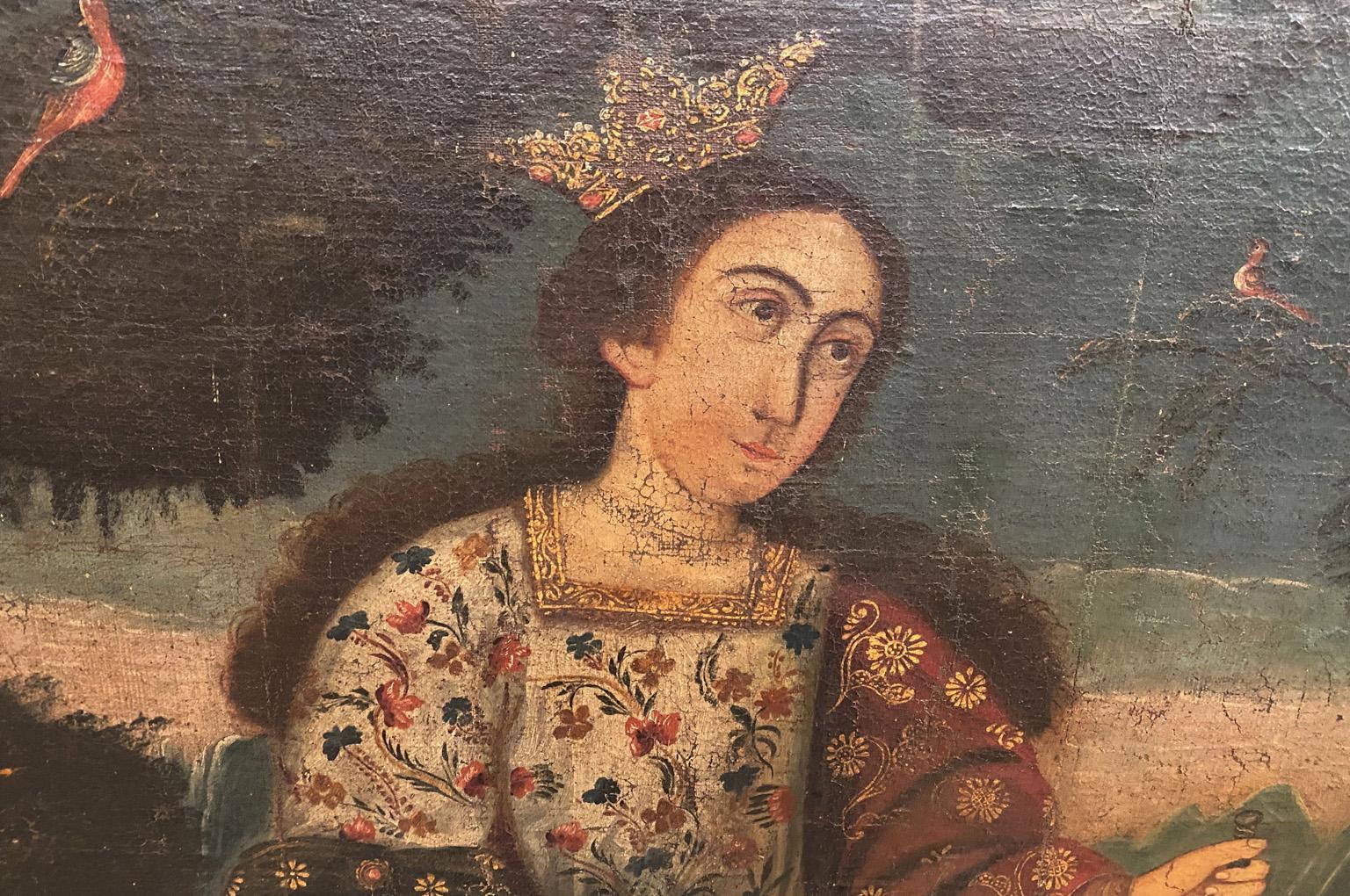 Spanish 17th Century Oil Painting For Sale 1