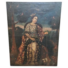 Antique Spanish 17th Century Oil Painting