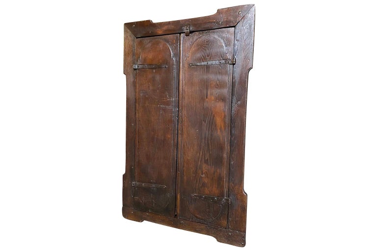18th Century and Earlier Spanish 17th Century Primitive Armoire For Sale
