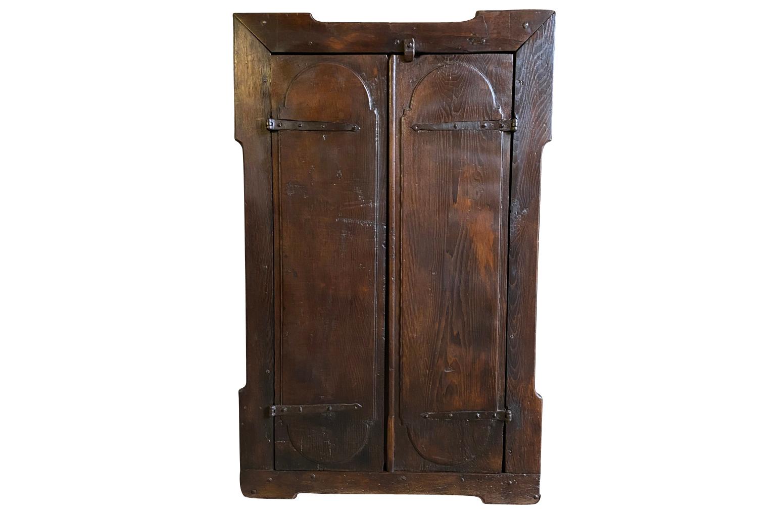 18th Century and Earlier Spanish 17th Century Primitive Armoire For Sale