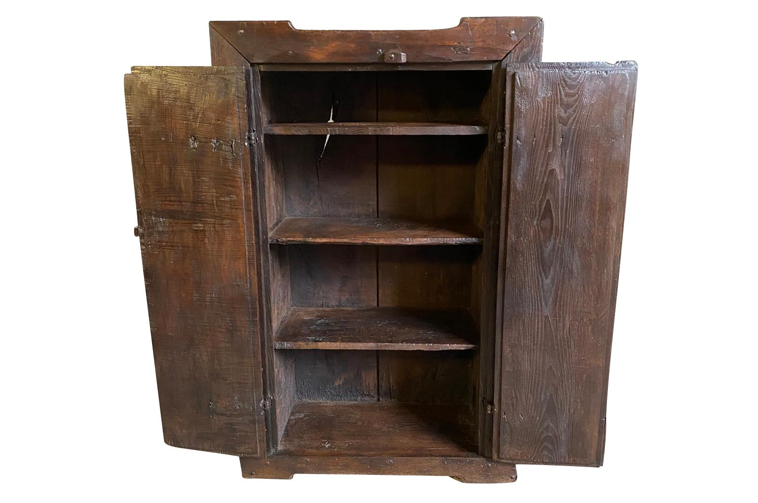 Chestnut Spanish 17th Century Primitive Armoire For Sale