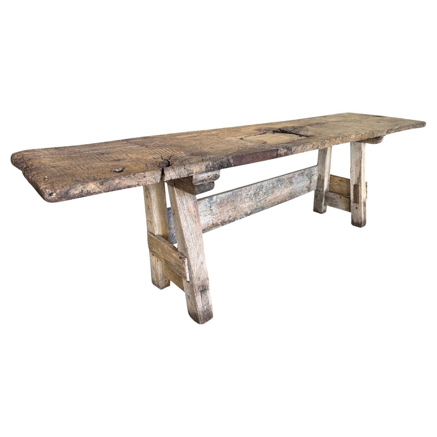 Spanish 17th Century Primitive Console For Sale