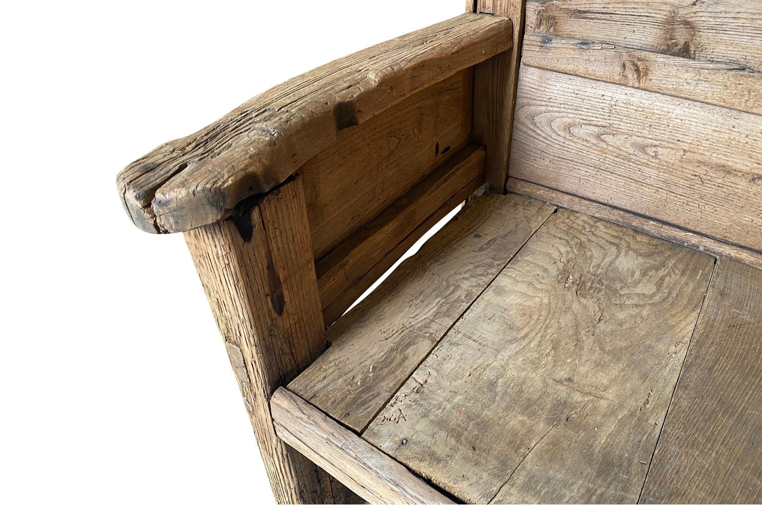 Spanish 17th Century Rustic Bench For Sale 5