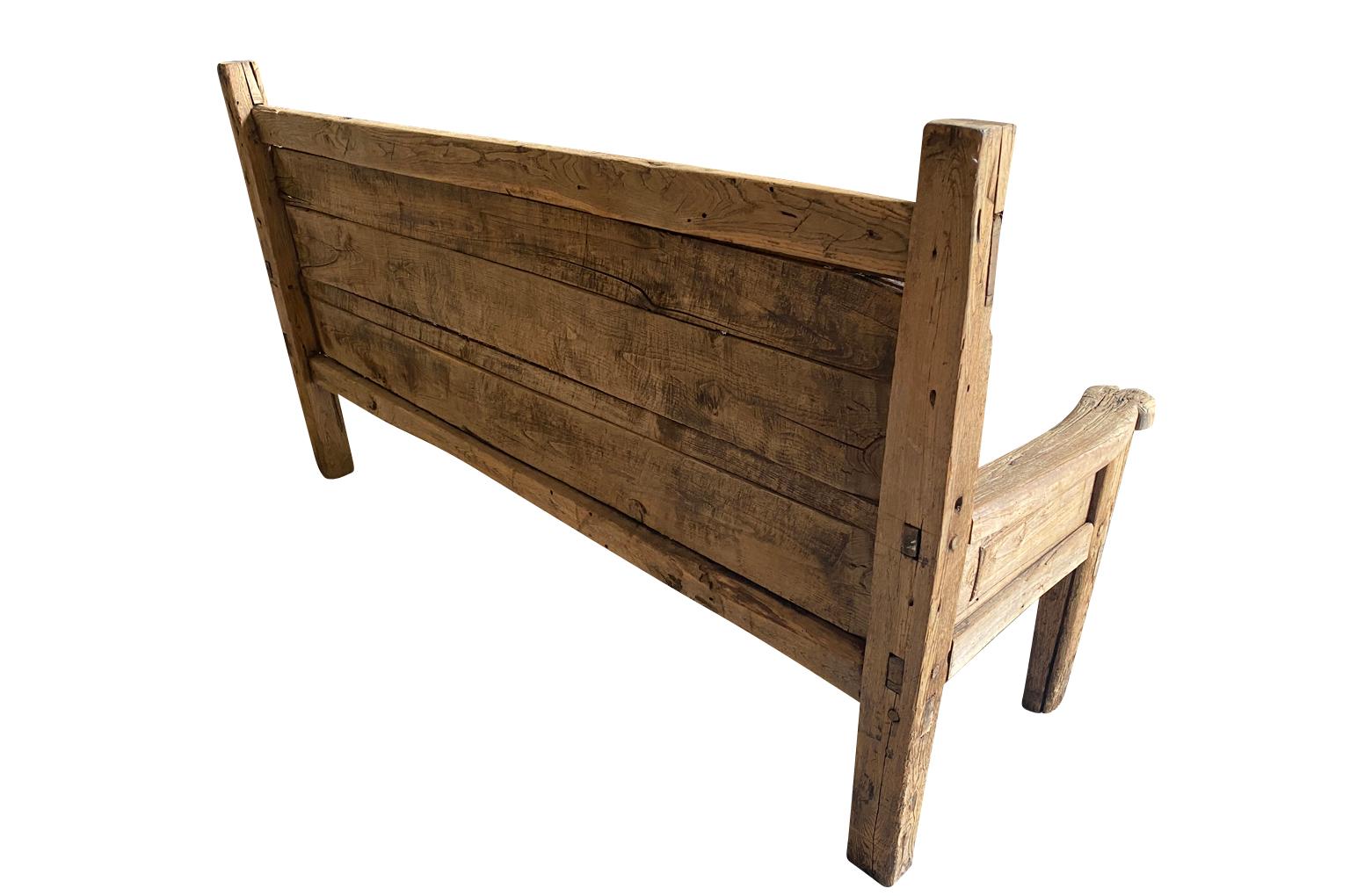Spanish 17th Century Rustic Bench For Sale 10