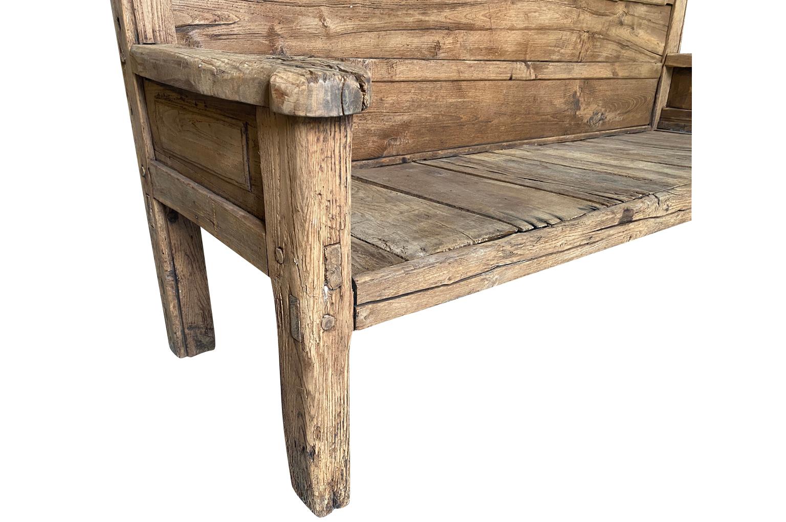 Spanish 17th Century Rustic Bench For Sale 2