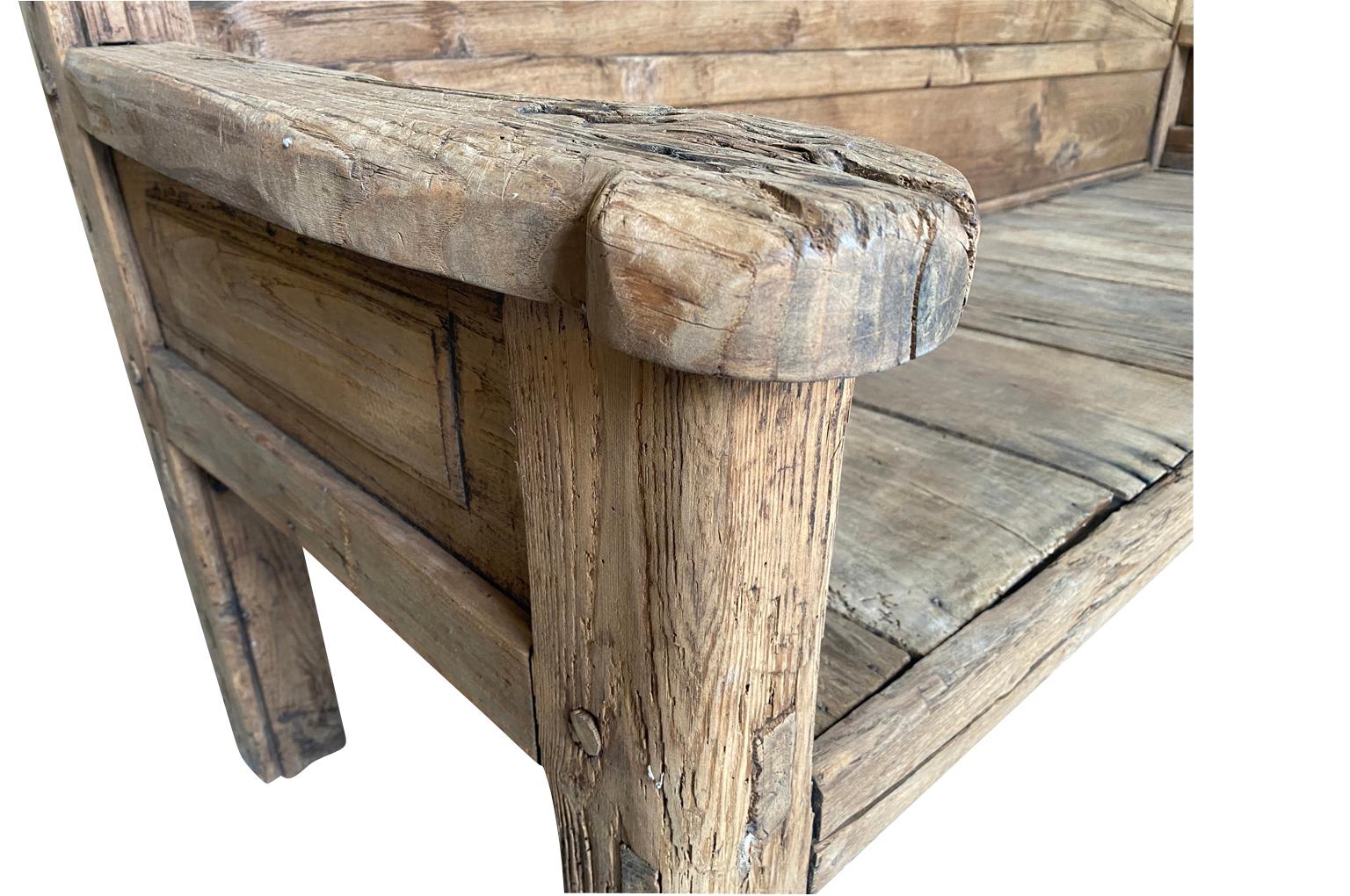 Spanish 17th Century Rustic Bench For Sale 3