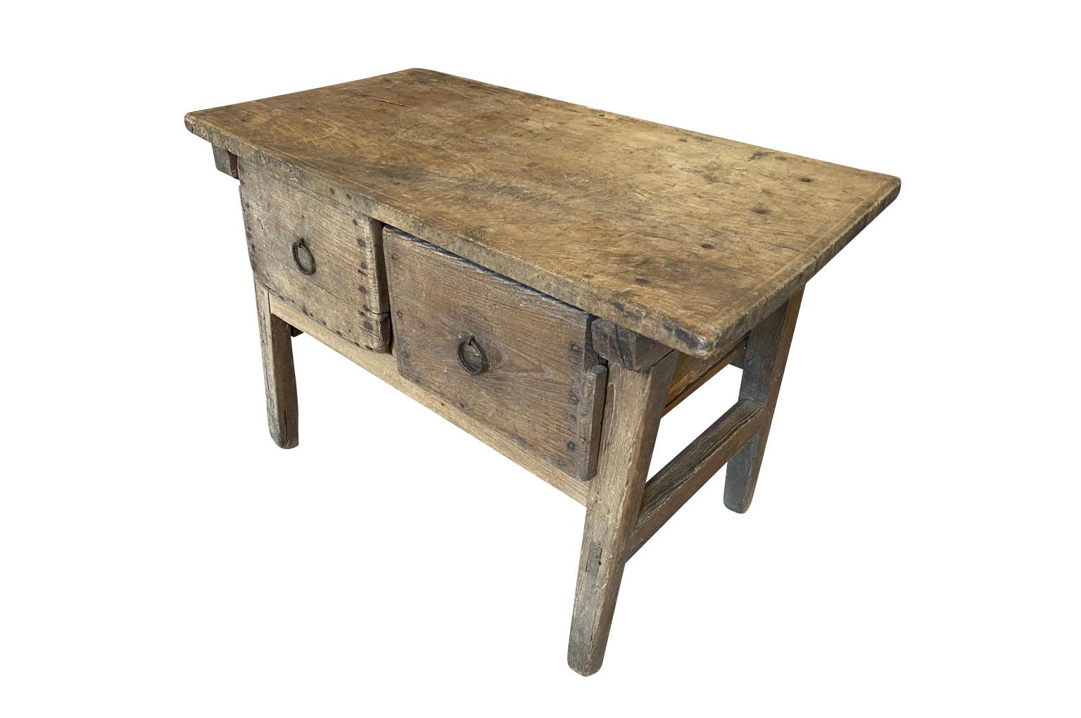 18th Century and Earlier Spanish 17th Century Rustic Side Table