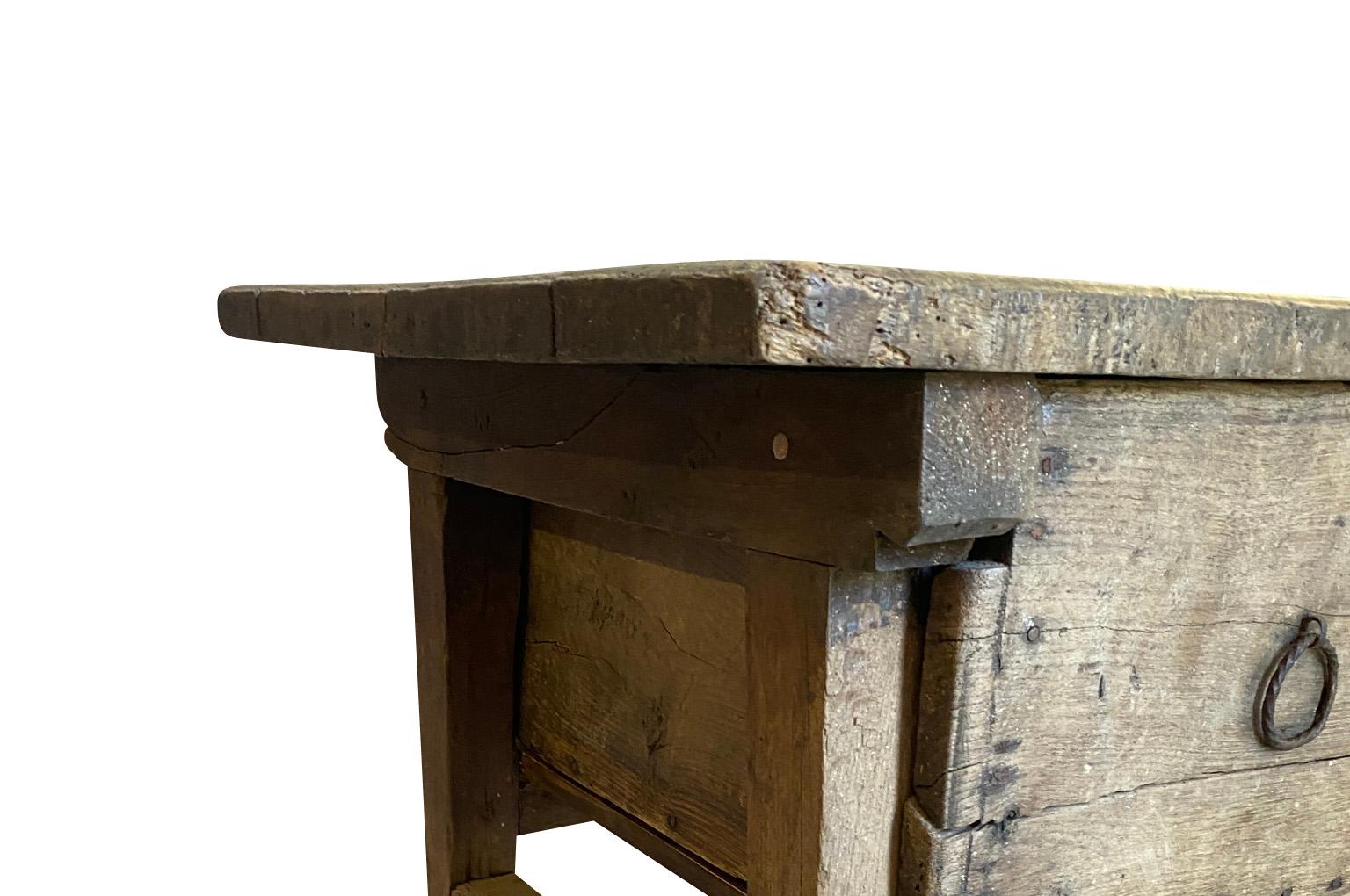 Spanish 17th Century Rustic Side Table 1