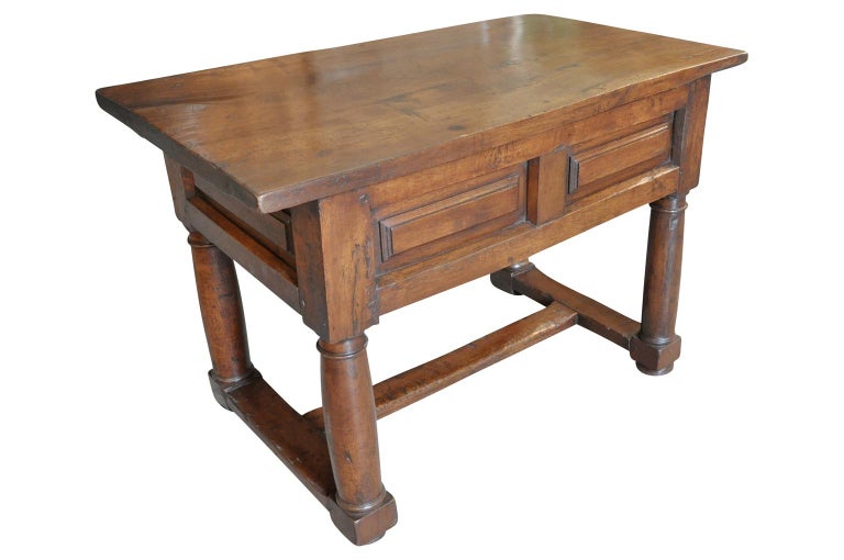 Walnut Spanish 17th Century Side Table For Sale