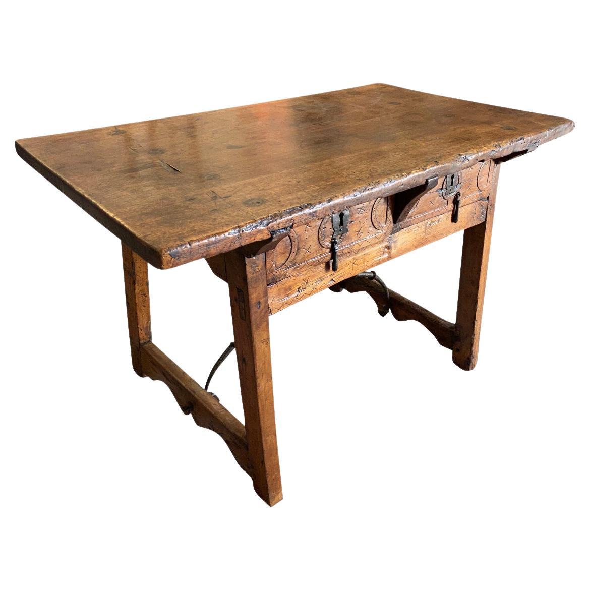 Spanish 17th Century Side Table For Sale