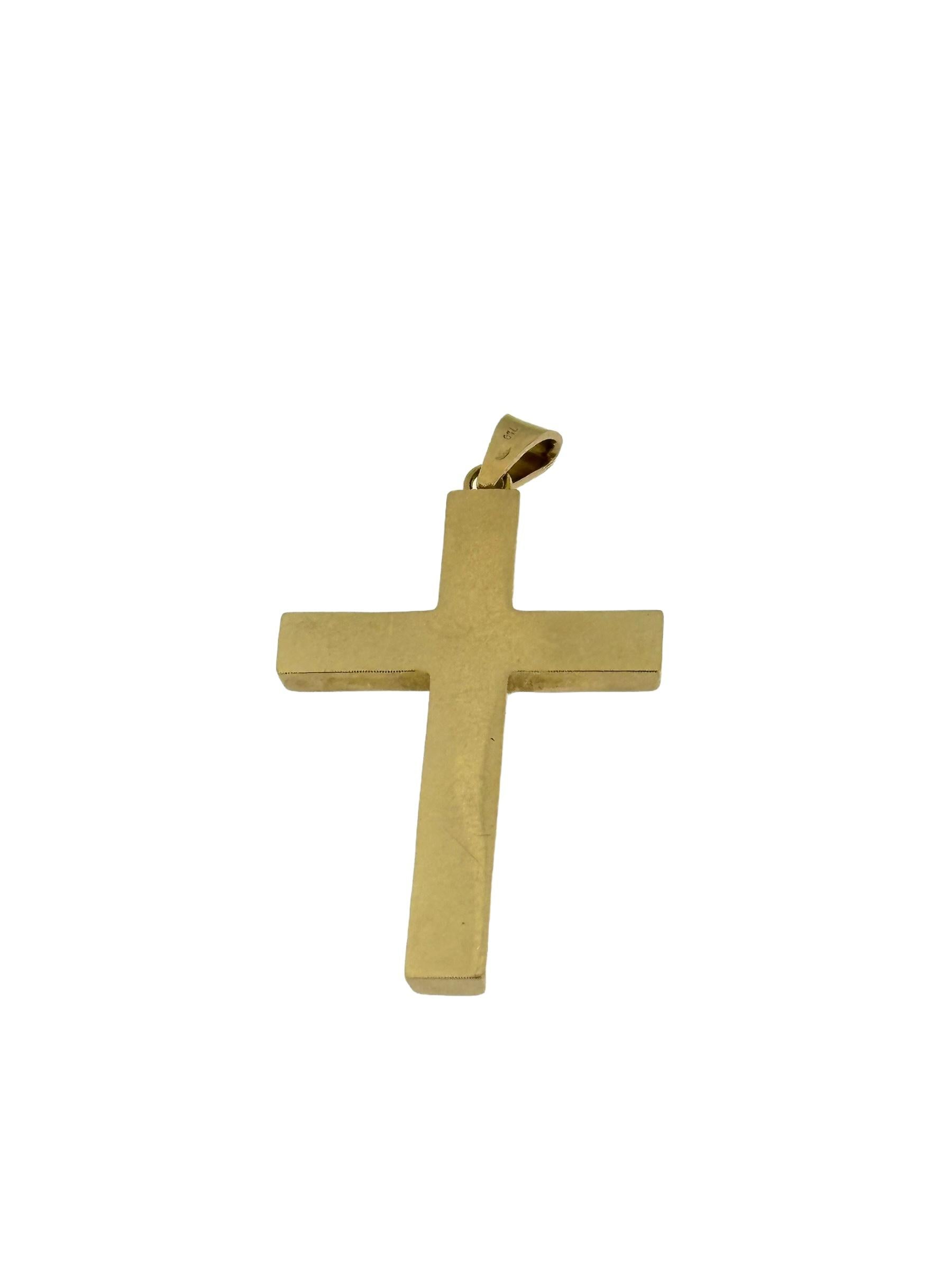 Croix espagnole en or jaune 18 carats en vente 1