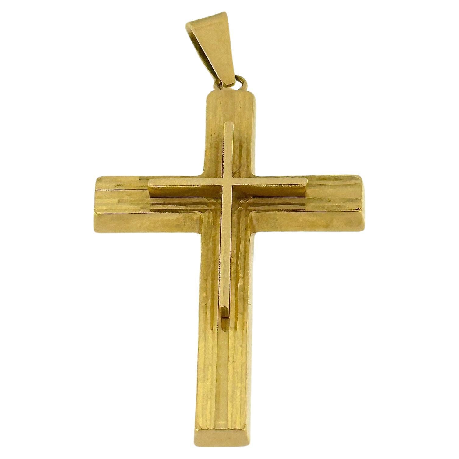 Spanish 18 karat Yellow Gold Cross 