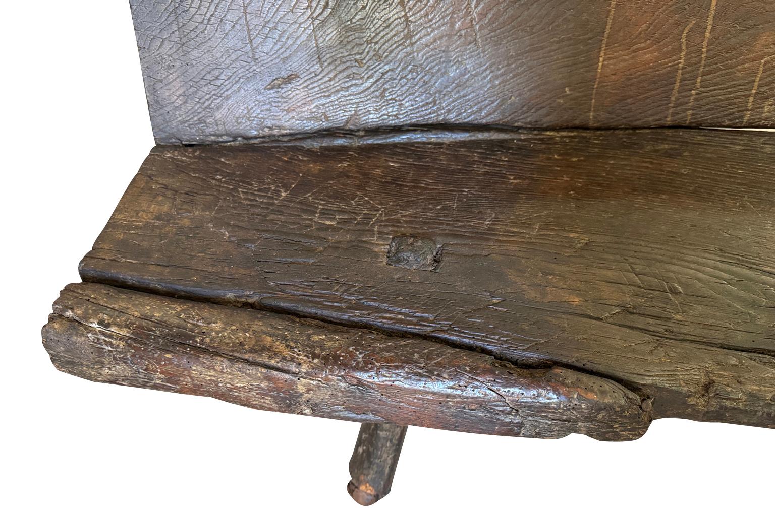 Spanish 18th Century Arte Populaire Bench 6