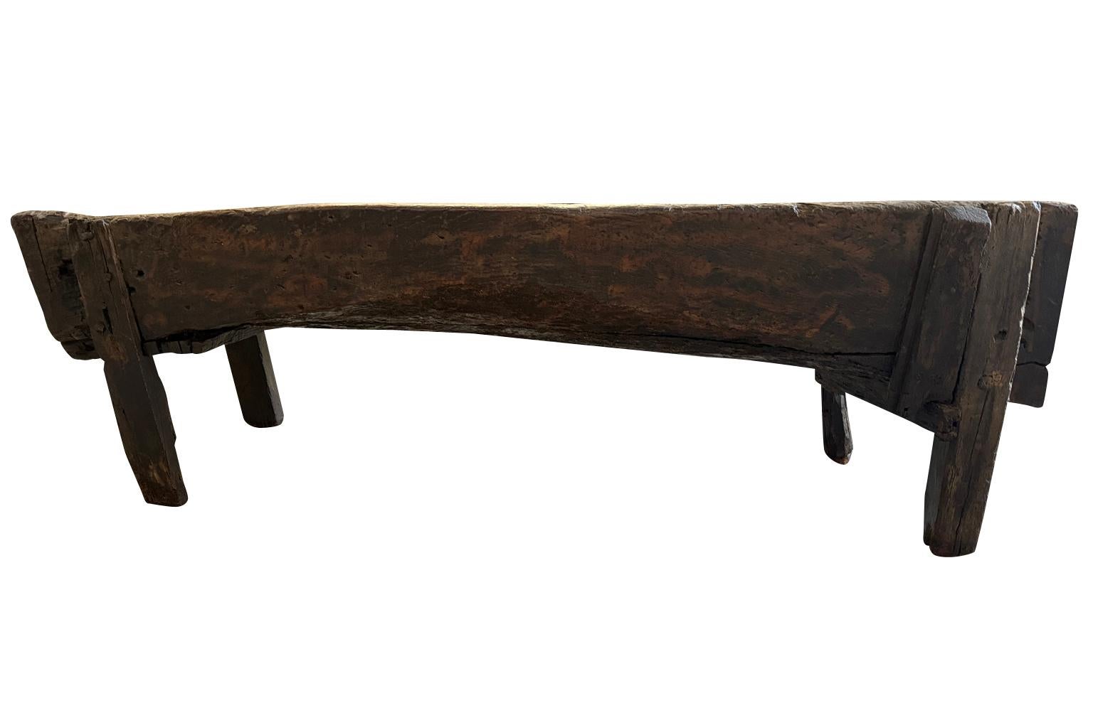 Spanish 18th Century Arte Populaire Bench 9