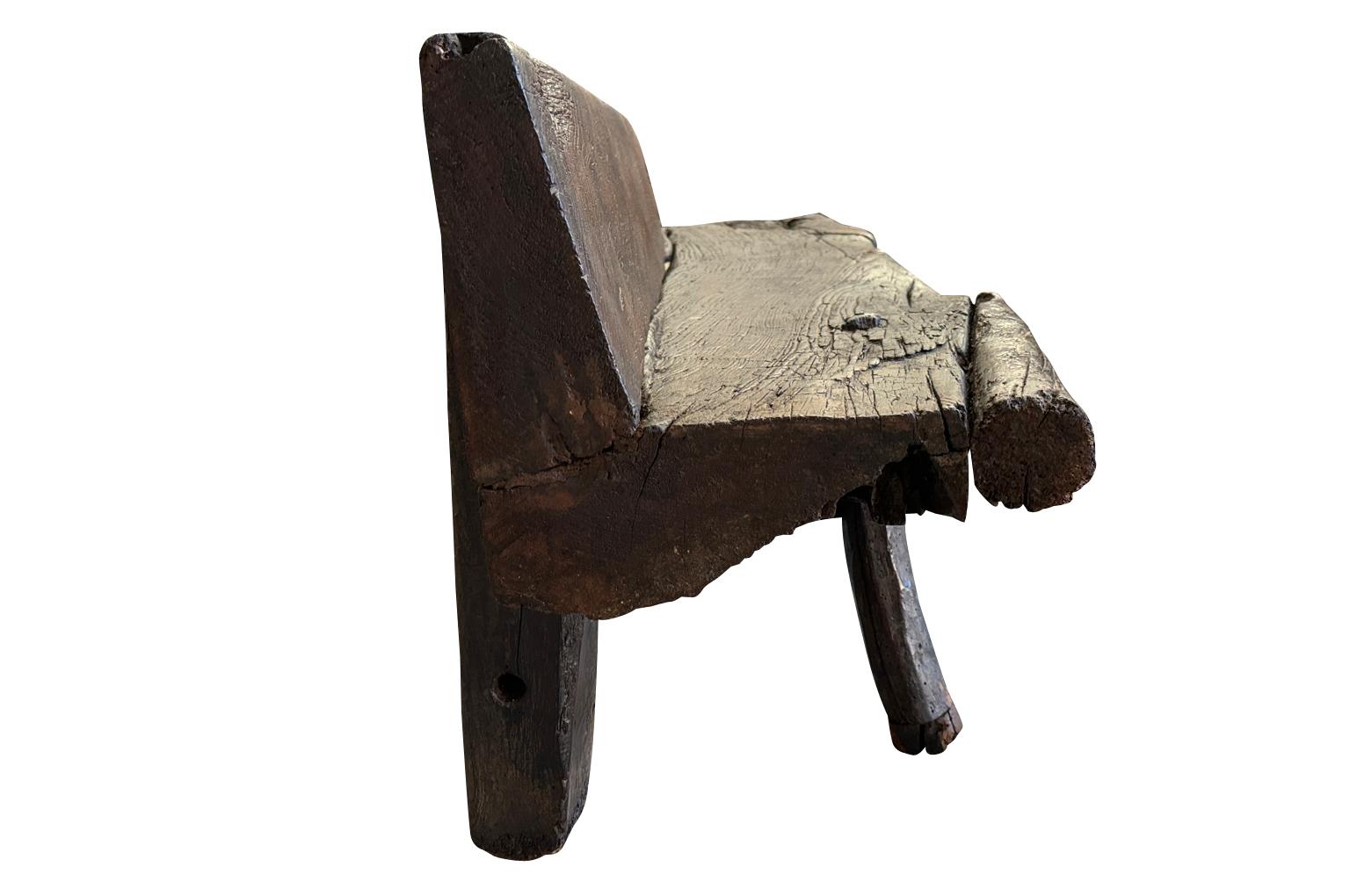 Pine Spanish 18th Century Arte Populaire Bench