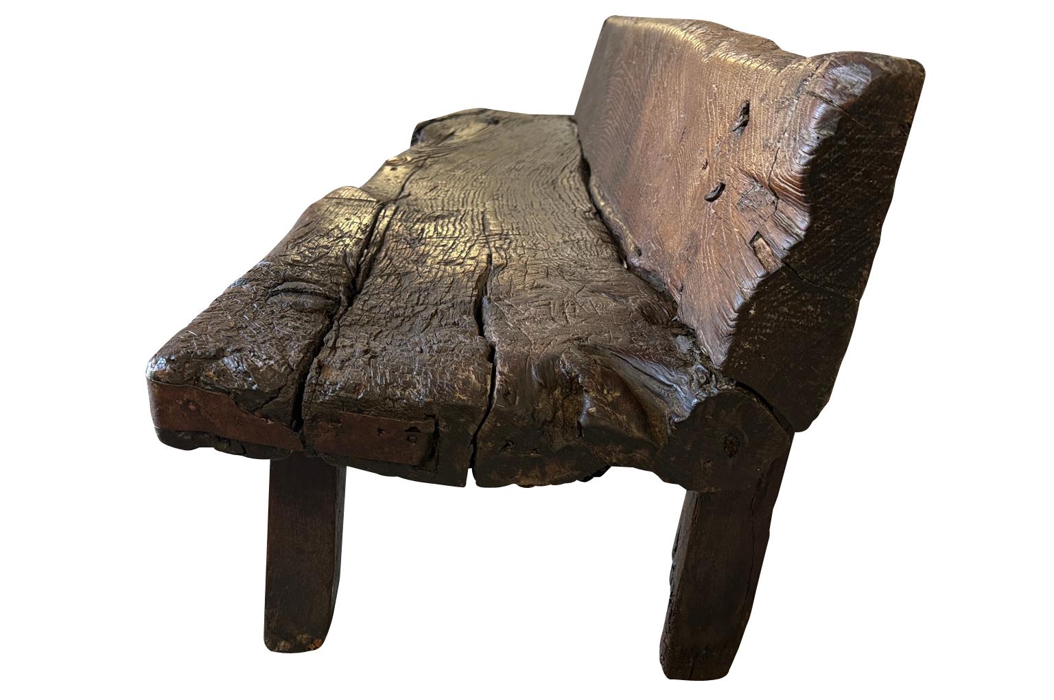 Spanish 18th Century Arte Populaire Bench 2