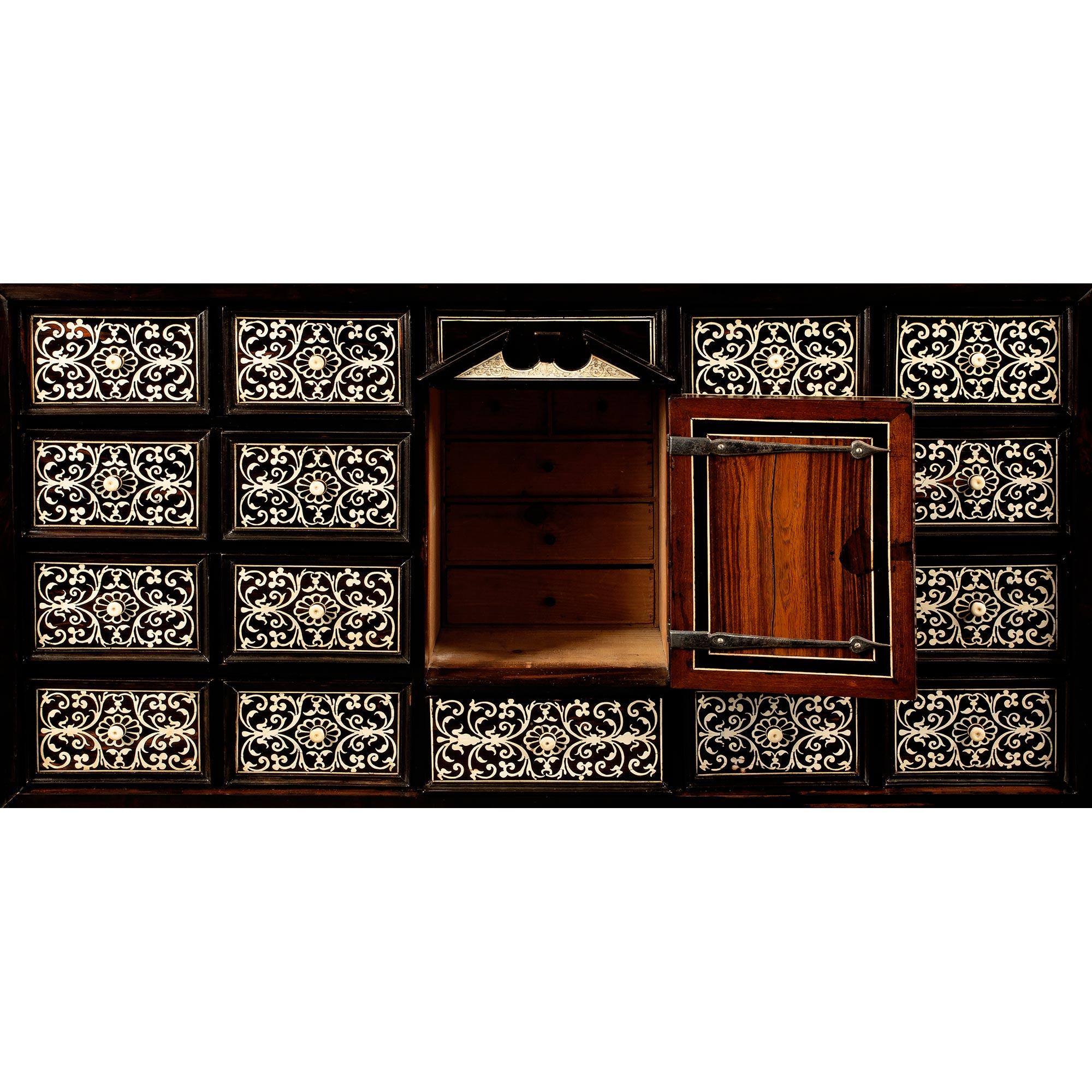 Spanish 18th Century Baroque Specimen Cabinet 1