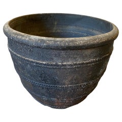 Spanish 18th Century Black Terracotta Jar / Urn