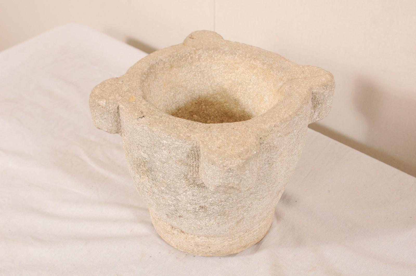 Spanish 18th Century Carved Stone Mortar 5