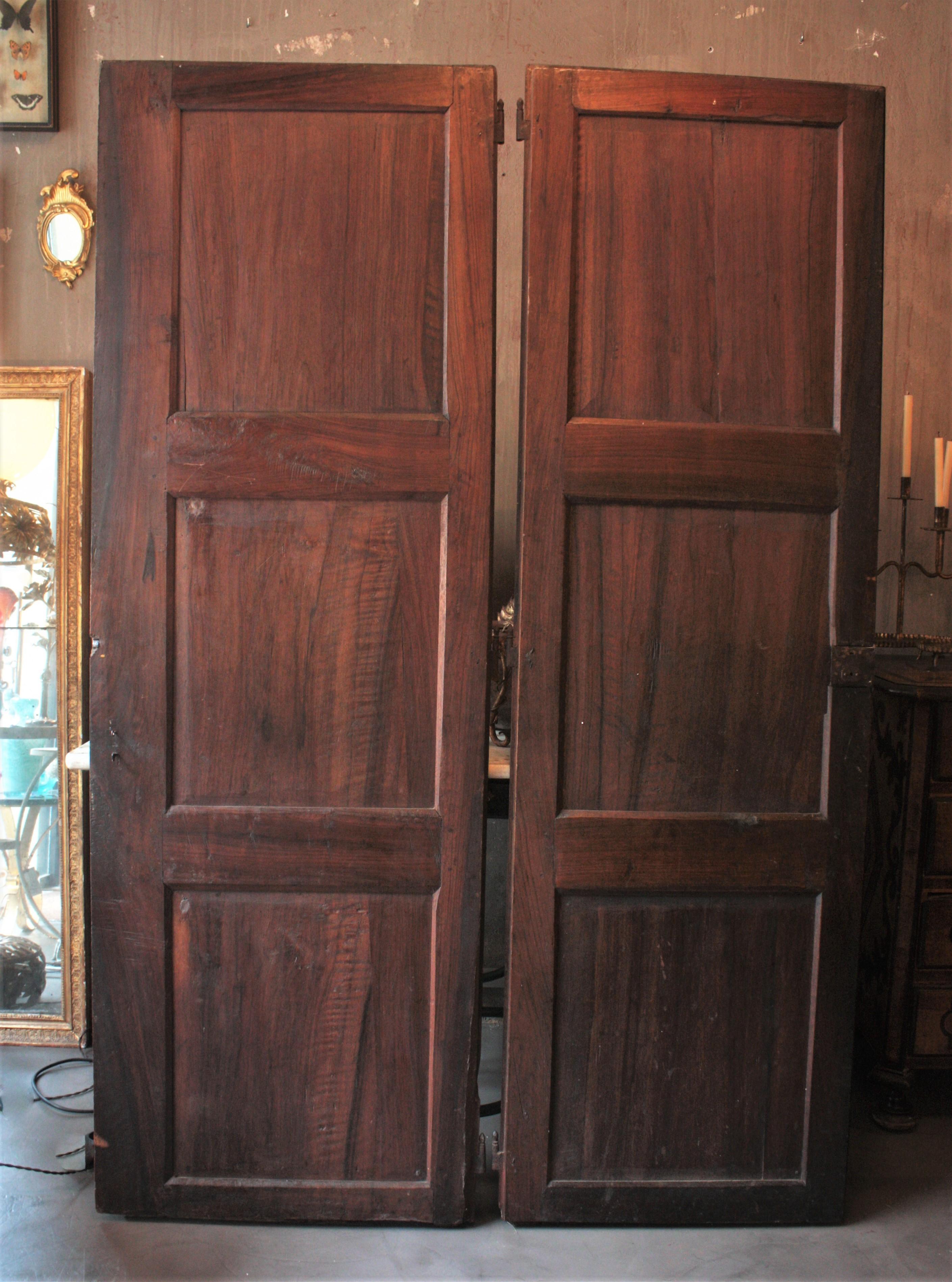 Single Left Side Carved Walnut Wood Door 2