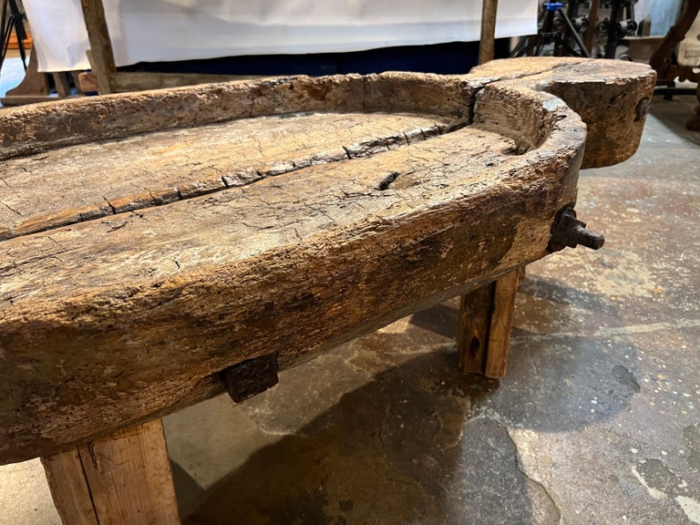 Spanish 18th Century Cheese Making Board, Coffee Table For Sale 6