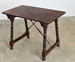 Spanish 18th Century Chestnut & Forged Iron Table