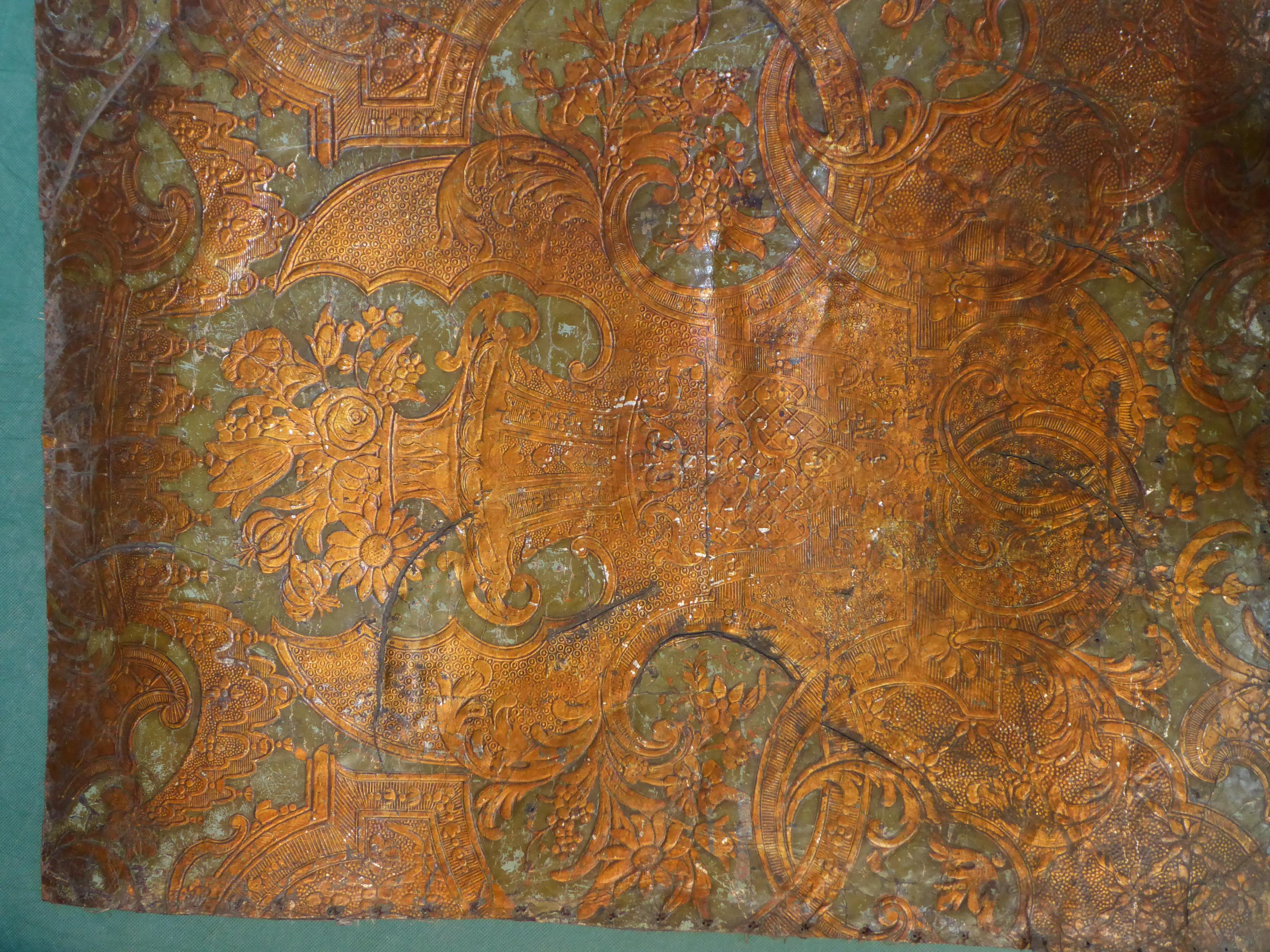 18th Century and Earlier Spanish 18th Century Cordova Leather Panels