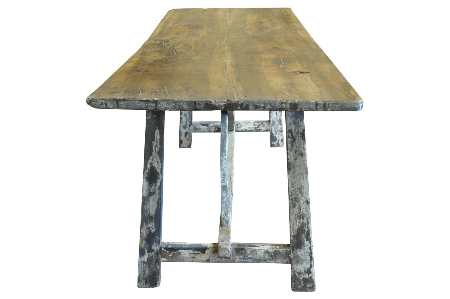 18th Century and Earlier Spanish 18th Century Farm Table - Trestle Table