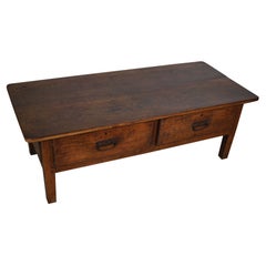 Antique Spanish 18th Century Farmhouse Rustic Chestnut Coffee Table